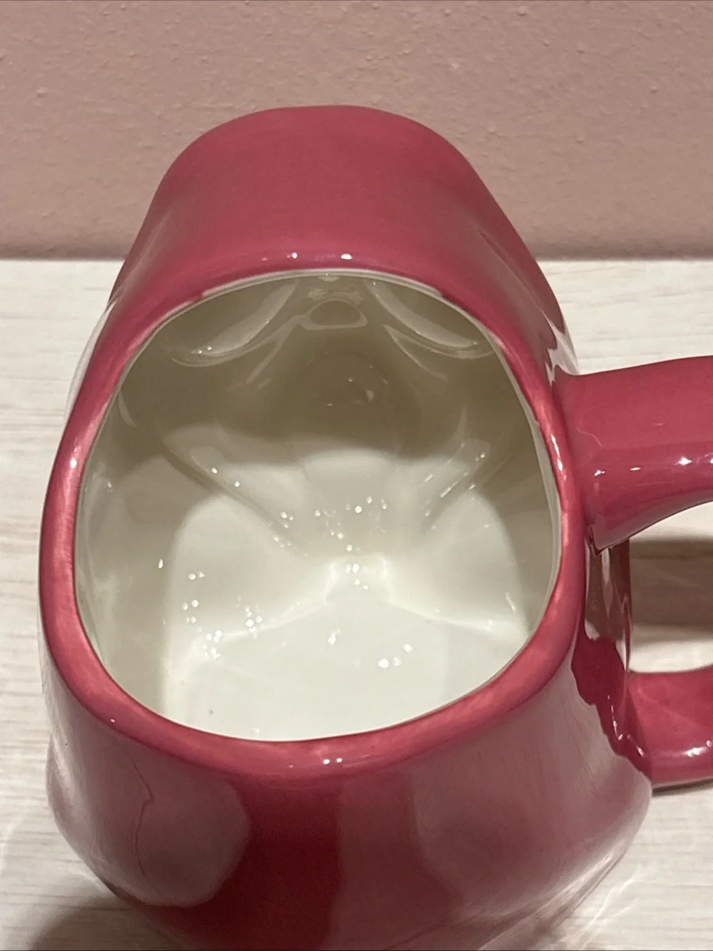 Ghost Face Scream Pink Sculpted Halloween Ceramic Mug NEW Ghostface
